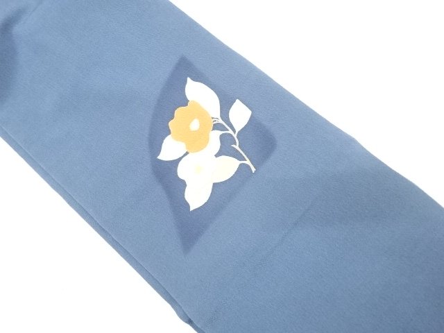 JAPANESE NAGOYA OBI / KINSAI / CHIRIMEN / BRANCH FLOWER